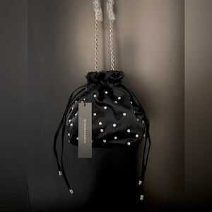 NWT BCBG MAXAZRIA RHINESTONE STUDDED BUCKET BAG